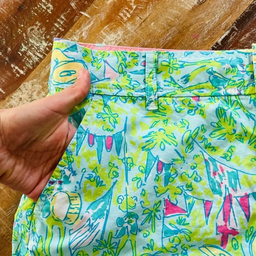 lilly pulitzer Callahan shorts hops and pops rare print size 6 small - Picture 2 of 3